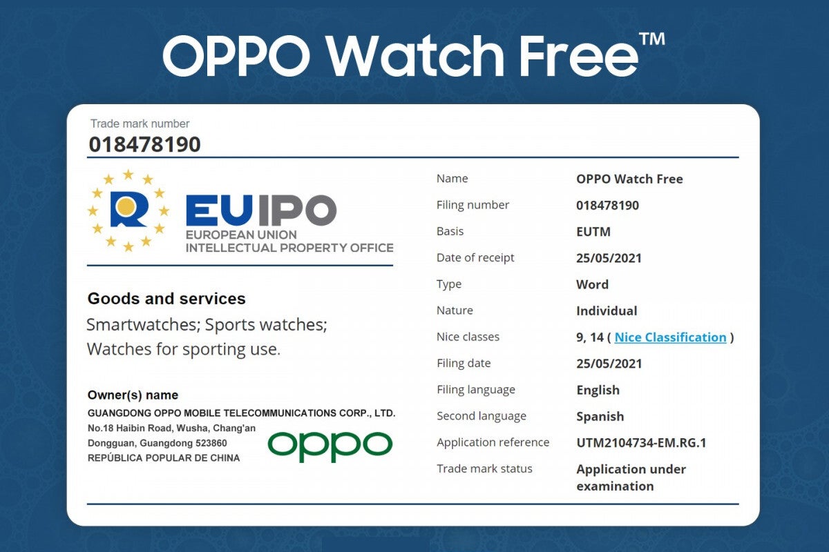 Oppo is planning a new smartwatch: the Oppo Watch Free - PhoneArena