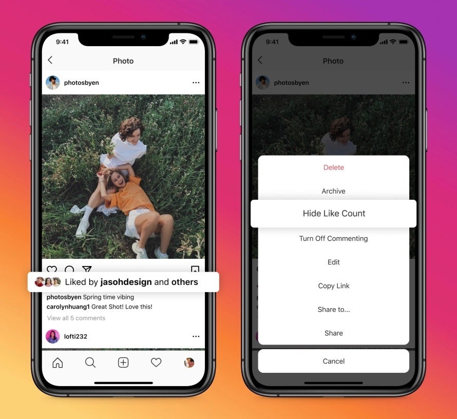 La mise à jour des deux applications prendra des semaines - Plus de pression: Facebook et les utilisateurs d'Instagram ont maintenant la possibilité de se cacher comme les comptes des publications