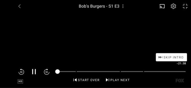 Skip Intro button for Hulu. Credit AndroidPolice - If you love TV show theme songs, you won't want to use Hulu's new feature for Android