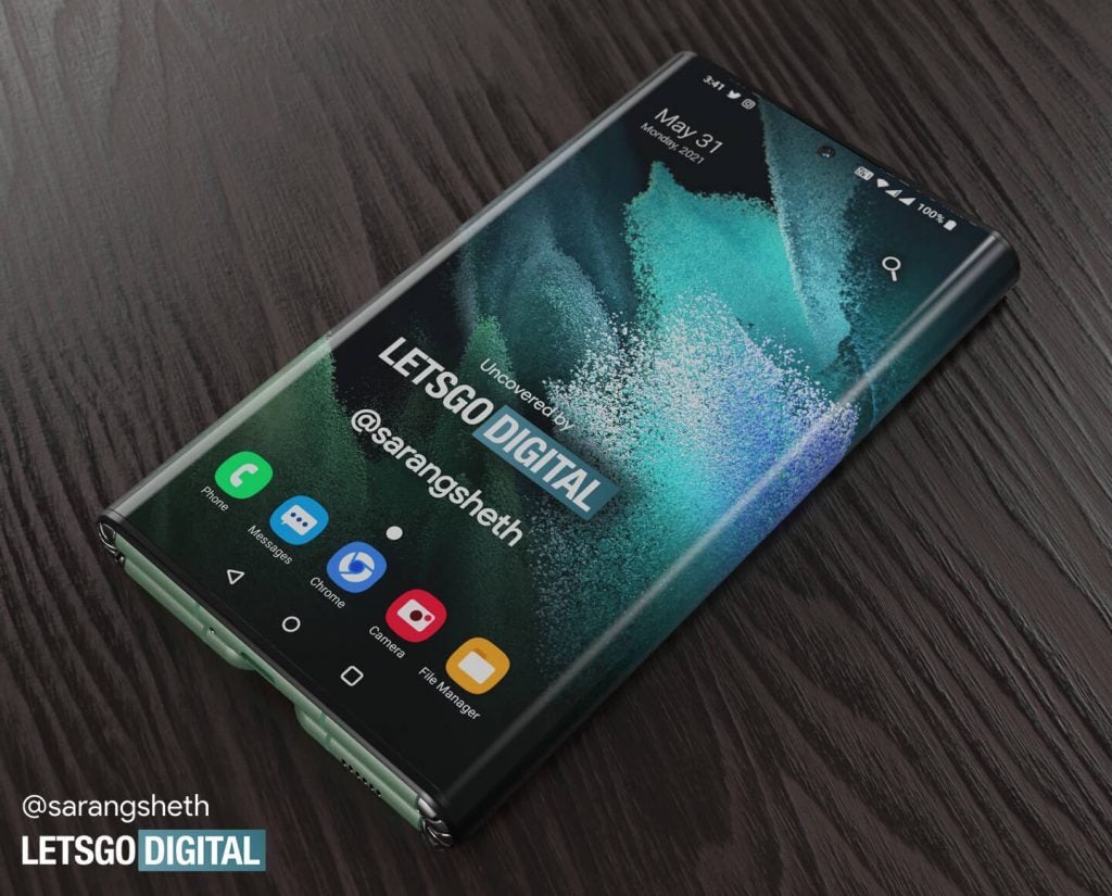 When closed, the Samsung Galaxy Z Fold Tab can be used as a smartphone - Tri-fold Galaxy Z Fold Tab renders appear with two hinges and large tablet-like screen