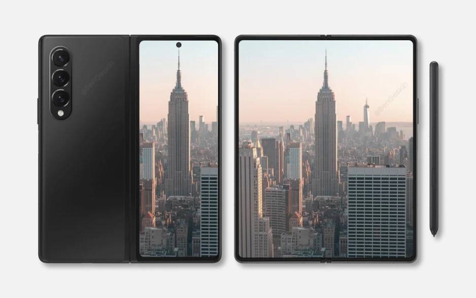 Samsung Galaxy Z Fold 3 renders based on leaks - Galaxy Z Fold 3 under-panel camera as good as typical ones, but there's still a glaring problem: tip
