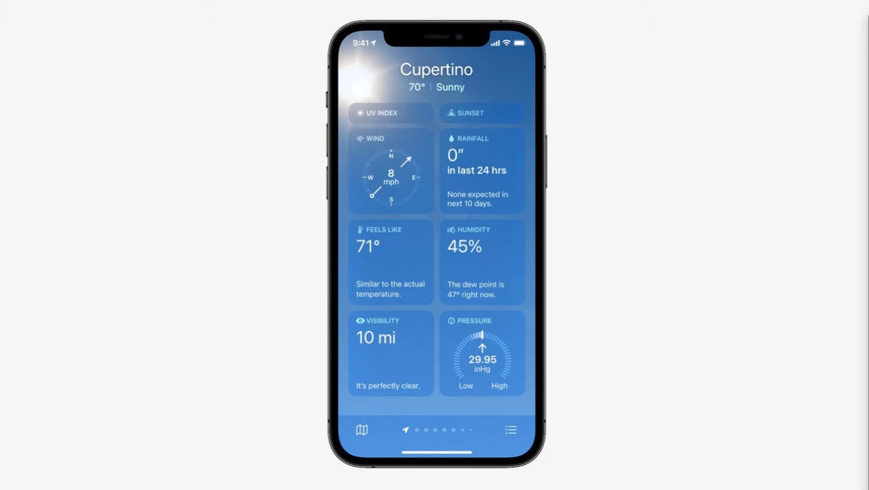 Apple&#039;s Weather app gets a new design and weather maps with iOS 15