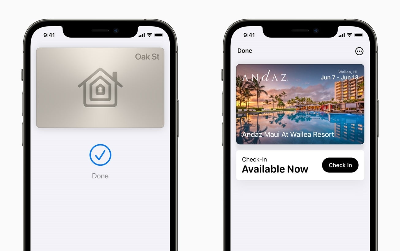 Smart door locks will be able to unlock your home with your iPhone. Hotels and B&amp;Bs will also support the feature. - Apple Wallet will support IDs and door locks with iOS 15
