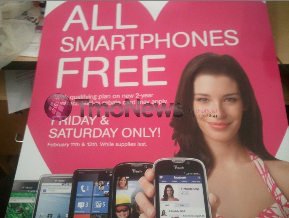 T-Mobile's “All Smartphones Free” promotion is good today & tomorrow only
