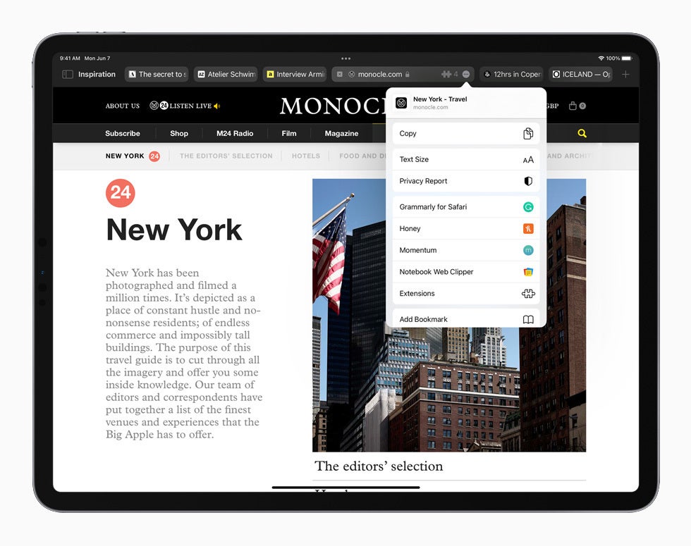 Safari on iPadOS 15 preview: What's new and how to refresh a page