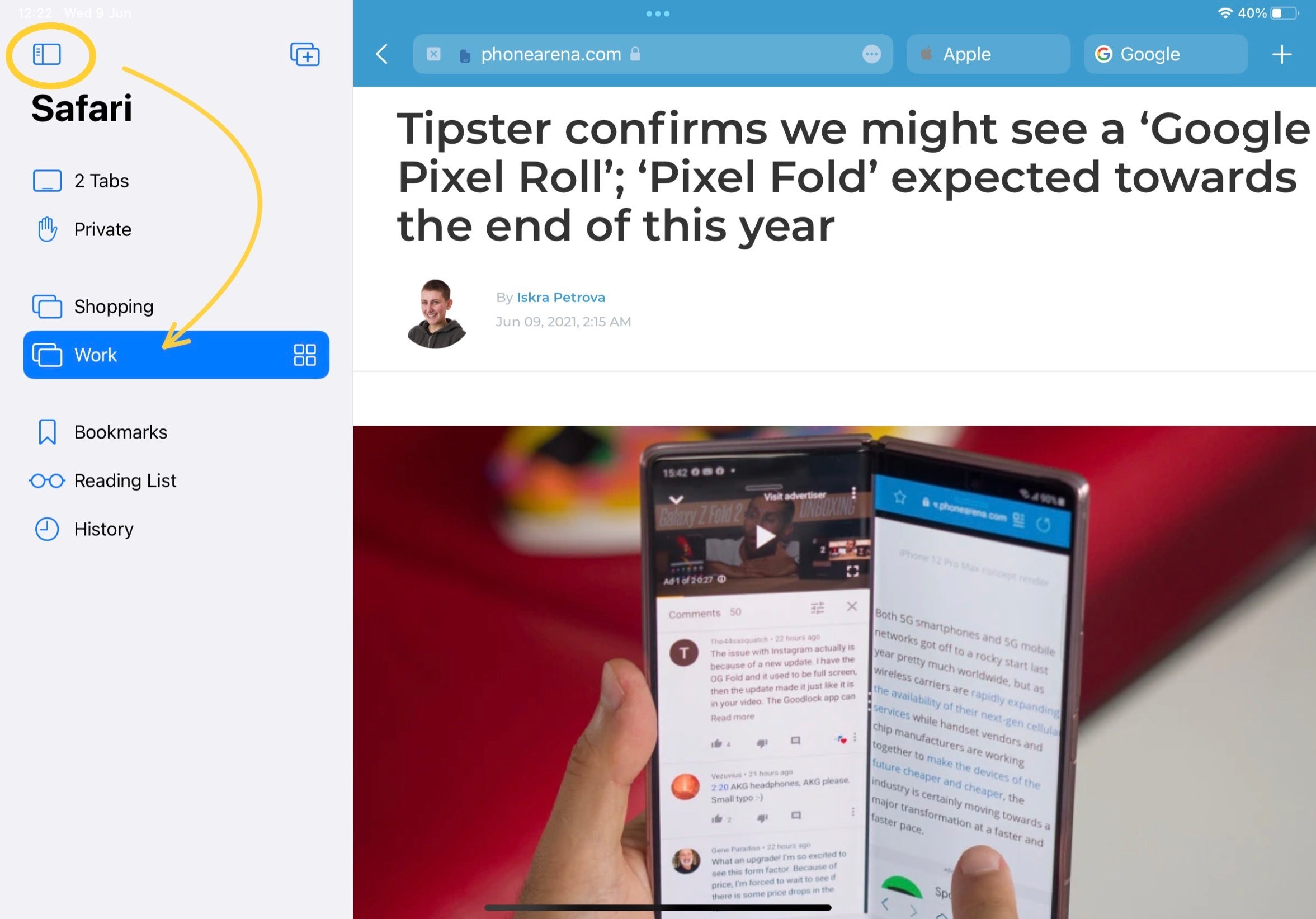 Safari on iPadOS 15 preview: What's new and how to refresh a page