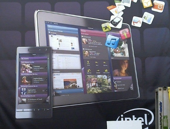 Image courtesy of Engadget - Intel committed to MeeGo? Teases MeeGo smartphone and tablet