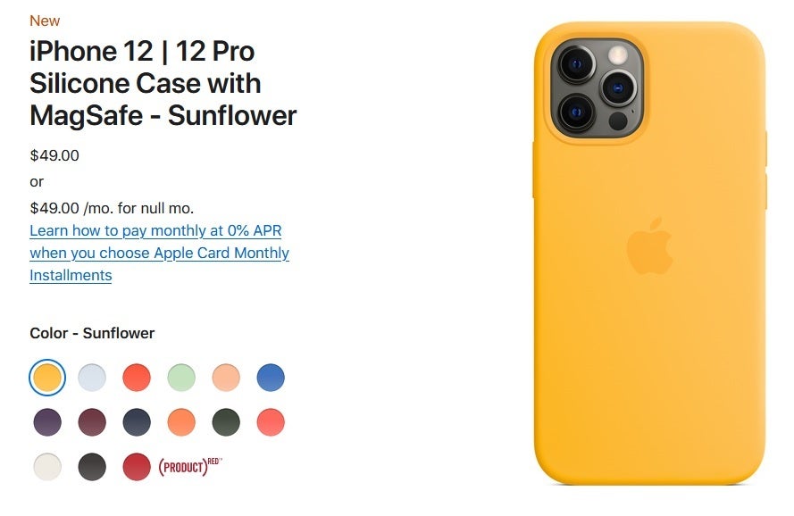 iPhone 12 Pro Max Silicone Case with MagSafe - Sunflower