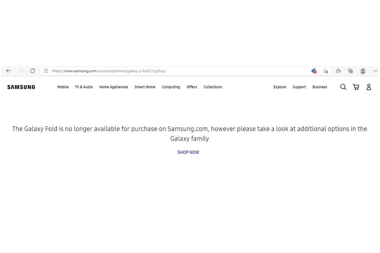 Samsung US stops selling the Galaxy Z Fold 2