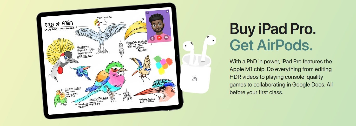 Apple launches the 2021 Back to School promotion - Students get free AirPods with an iPad Pro or iPad Air purchase during promo