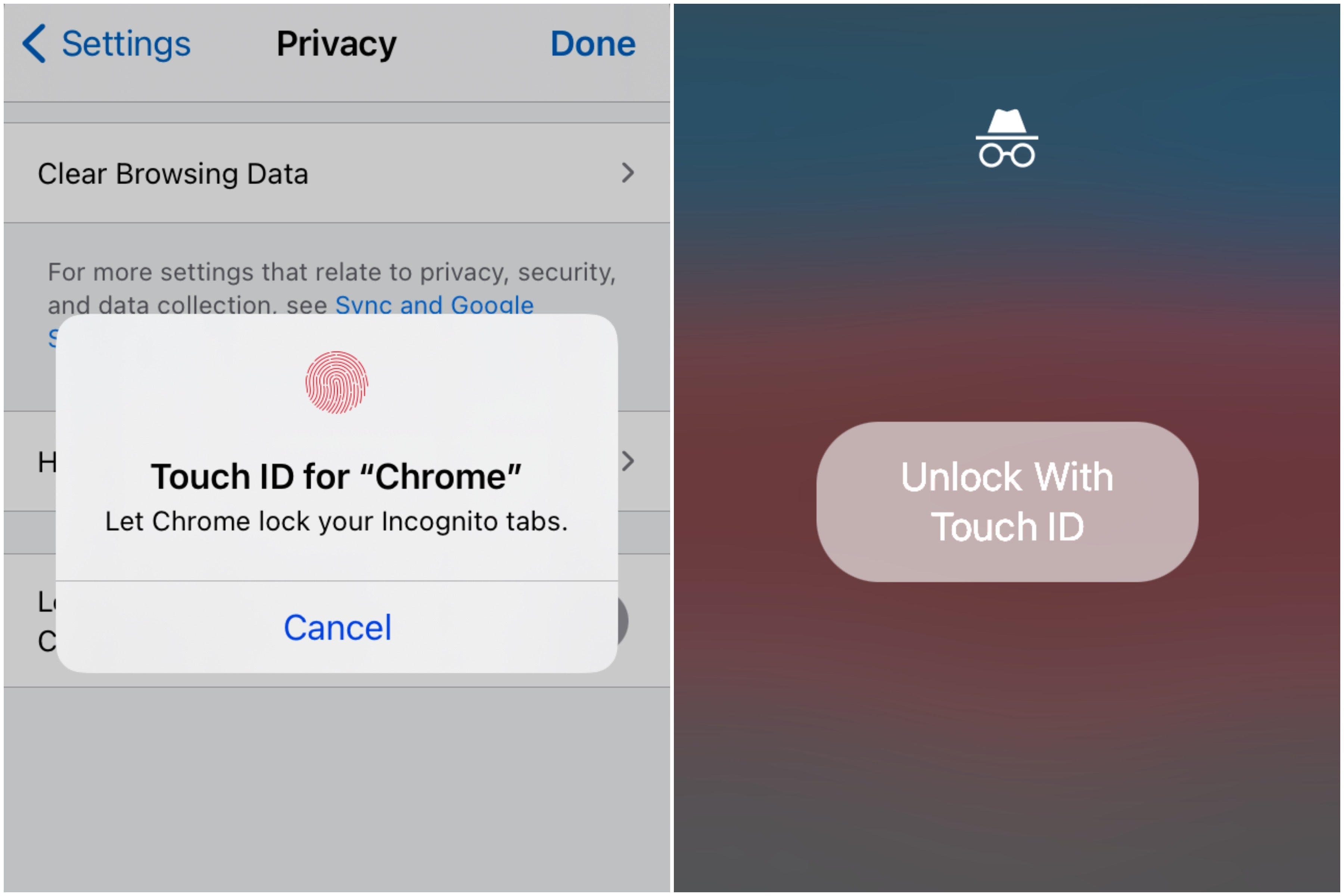 Face ID &amp; Touch ID can now unlock your incognito tabs on Chrome for iOS