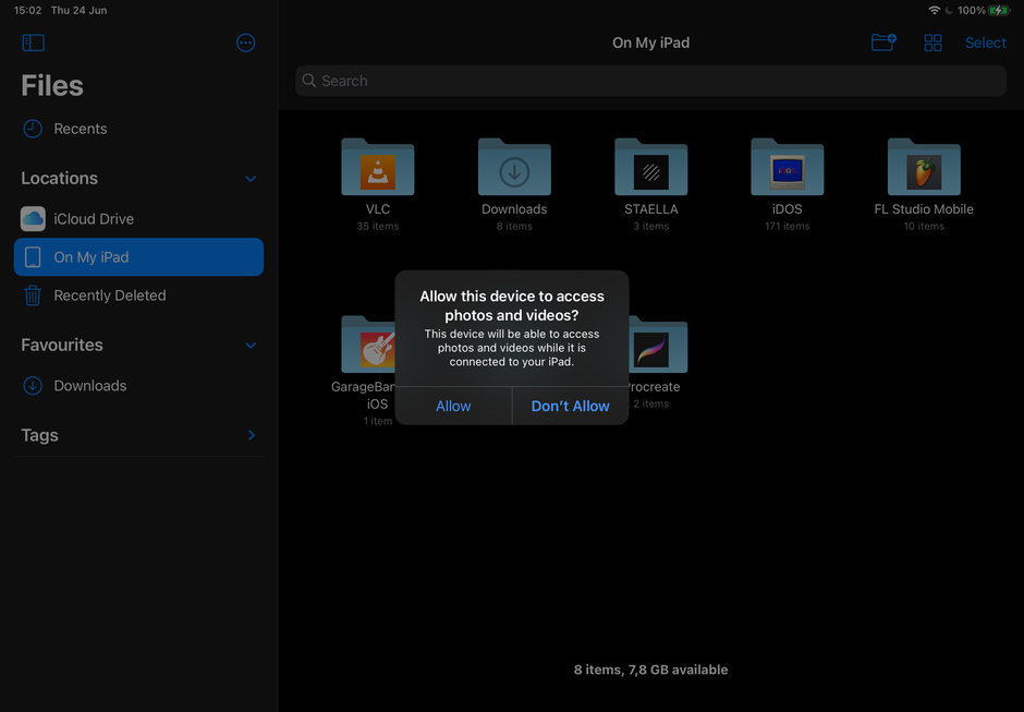 Tap Allow on your iPad if this popup appears - 3 ways to transfer files from your PC to iPad (2021)