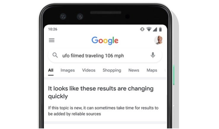 A new quick moving story might need time to appear on Google Search - Google will now tell you when you shouldn't believe its search results!