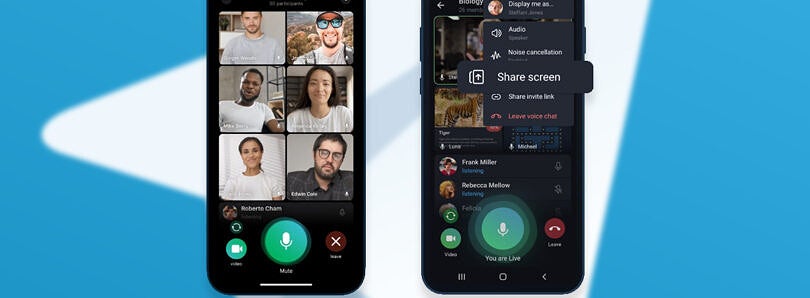 Telegram update: you will now be able to make a group video call, share your screen, and use animated chat backgrounds