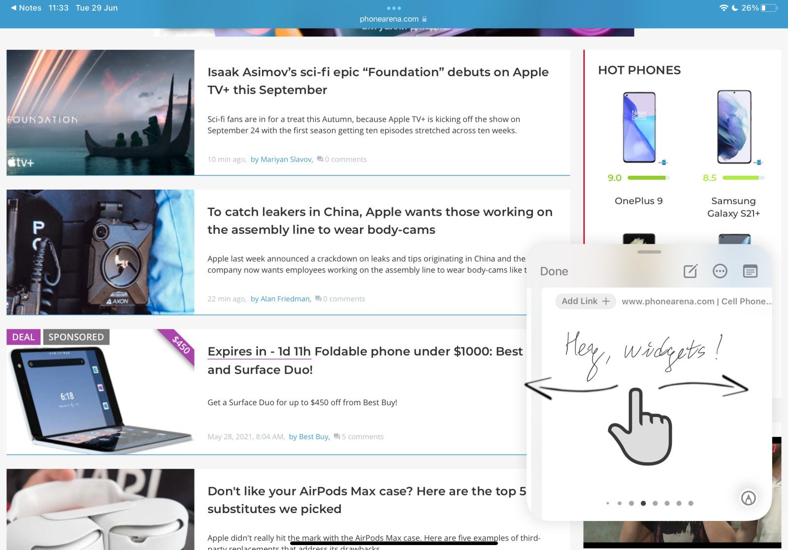 Scroll through your Quick Notes - iPadOS 15: how to use Quick Notes