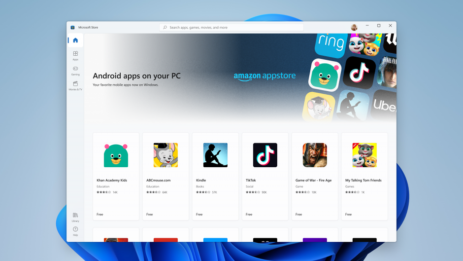 Android apps are coming to Windows 11 thorough Amazon's app store. - The Windows 11 phone is a thing... but probably not what you expected