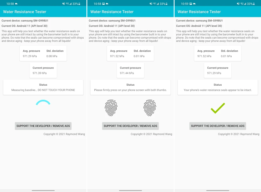 The app&#039;s water resistance testing steps - This new app can test your smartphone&#039;s water resistance