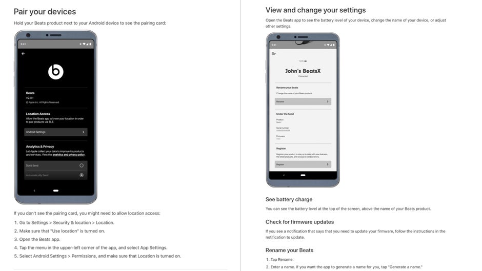 The LG G6 makes a cameo on Apple's support page for using the Beats Studio Buds with Android. - U-turn: Indecisive Apple removes Samsung's Galaxy S21 from Beats Studio Buds ad