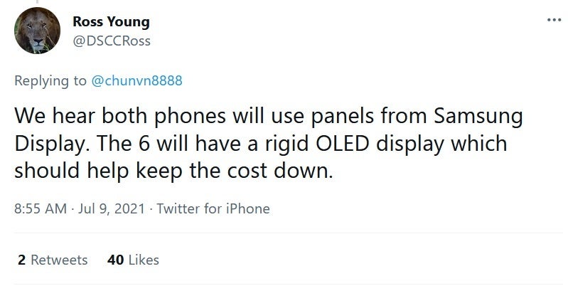 DSCC CEO Ross Young says Samsung will use Pixel 6 and 6 Pro screens - Google chooses cost over design for Pixel 6 5G