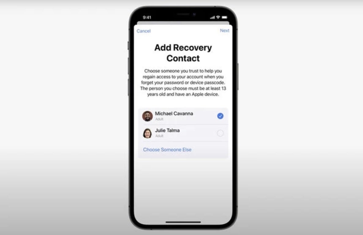 Your Recovery Contact is a trusted pal who can help you when you have forgotten your Apple ID password - New feature in iOS 15 allows iPhone users to reset their Apple ID password by calling a trusted friend