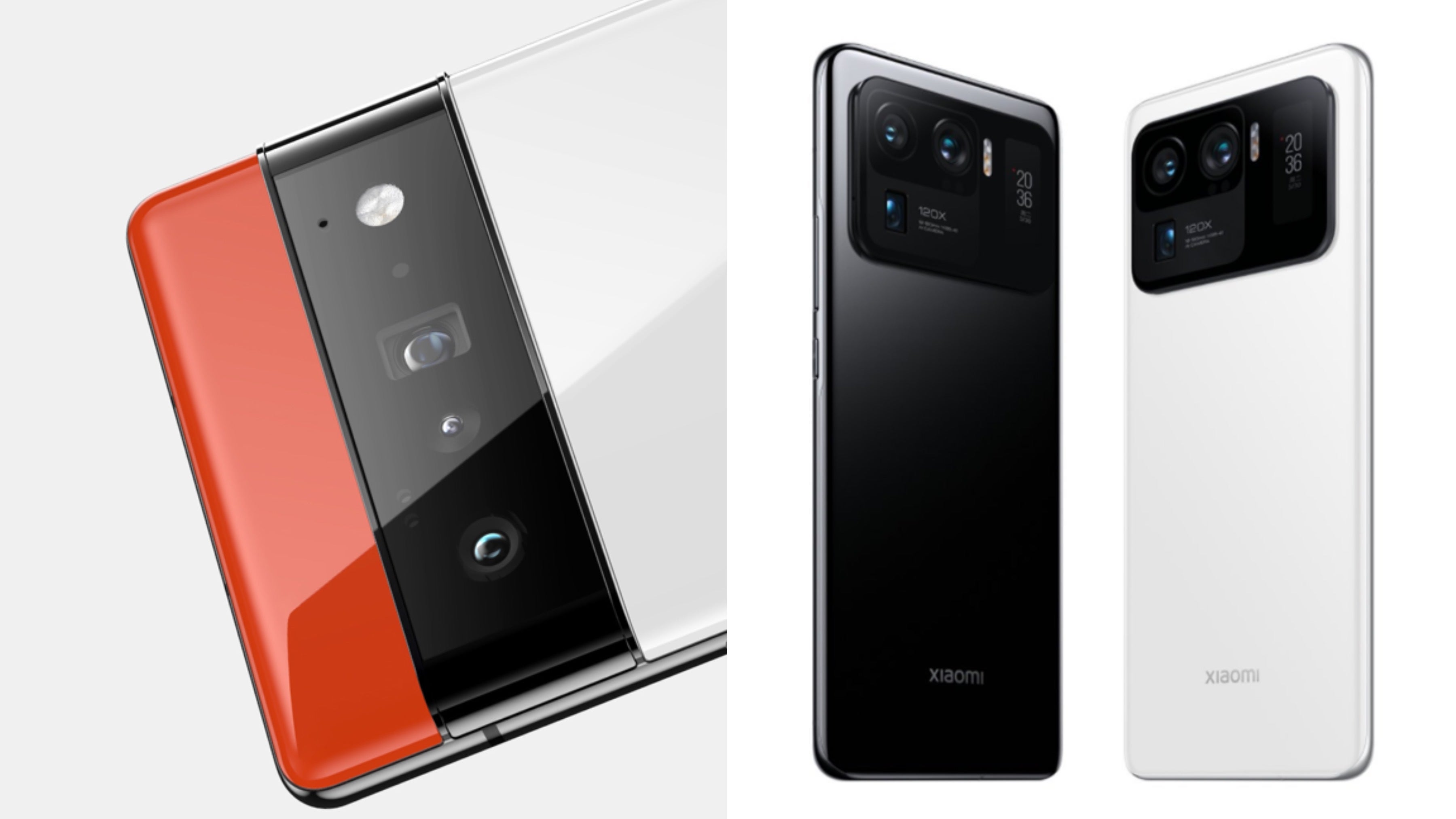 The Xiaomi Mi 11 Ultra (right) is the smartphone with the largest camera sensor, if we don't count Sharp's Aquos R6, which is only available in Japan. - Google Pixel 6 Pro and its 122MP camera system: The 4-year wait for 4 new cameras