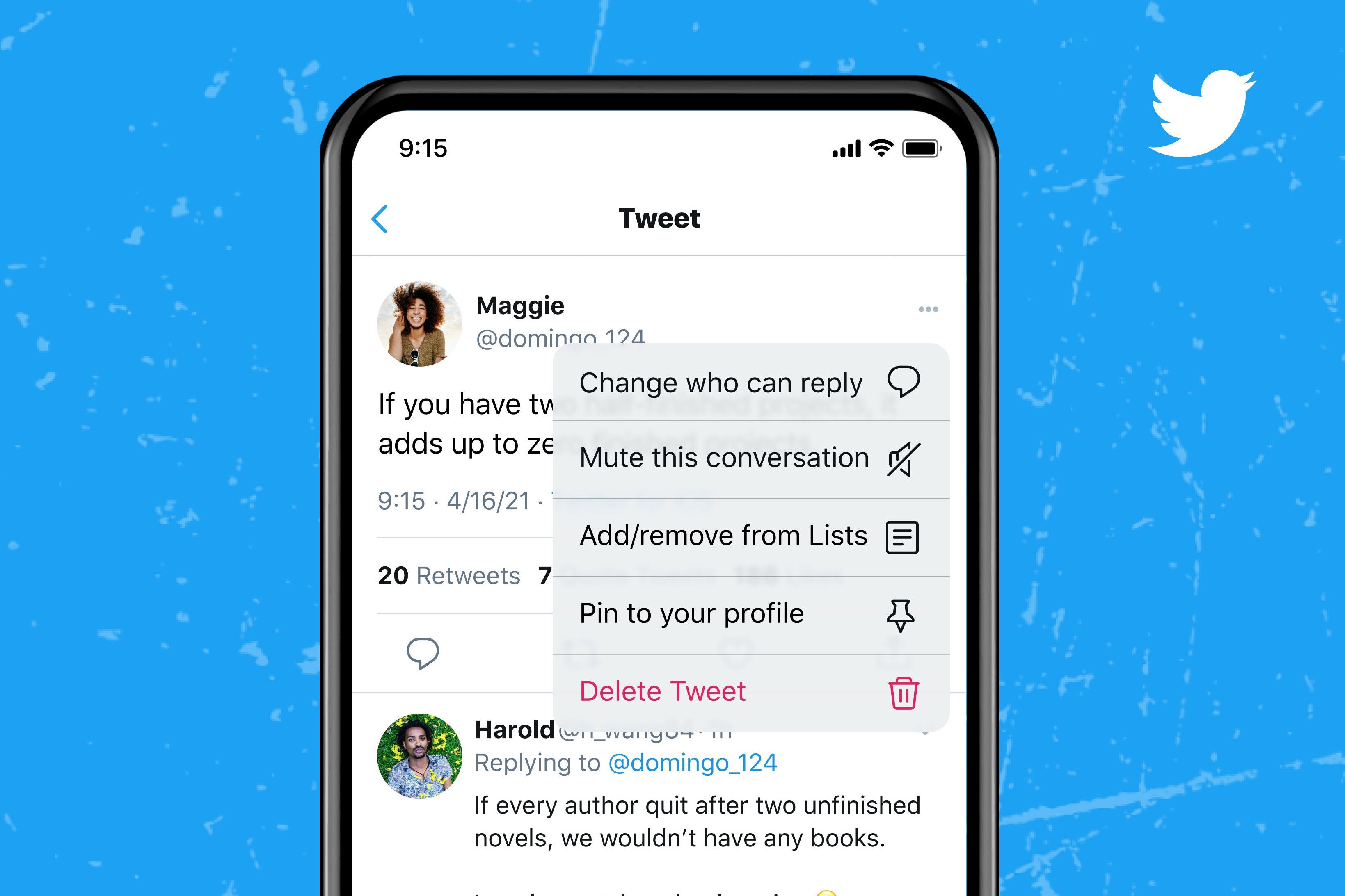 Three reply filters are available - You can now limit replies to your Tweet even after it has been published on Twitter