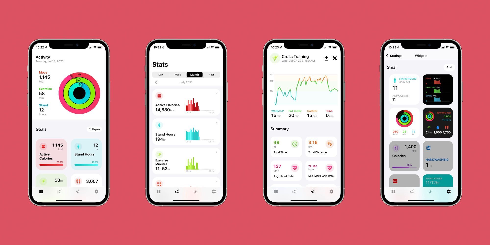 FitnessView stats and goals - FitnessView app for iOS and Apple Watch: a new way to visualize your fitness goals and track them