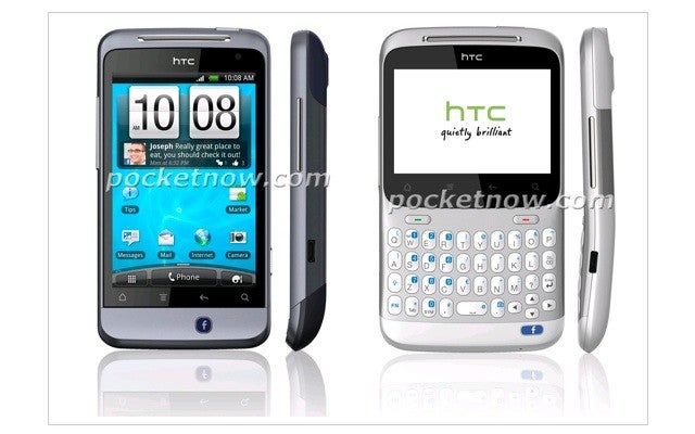 Rendered shots of HTC handsets with dedicated Facebook buttons leak