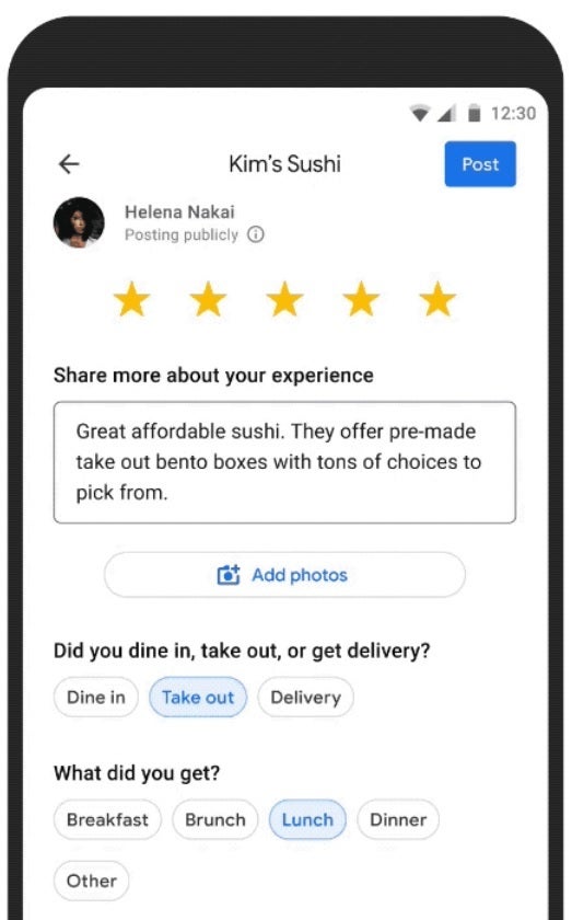 Leave reviews for the places you visited - New helpful features are added to Google Maps