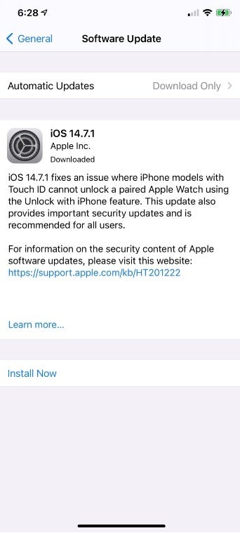 Apple released iOS 14.7.1 on Monday - Apple wants you to install iOS, iPadOS 14.7.1 ASAP; update patches security issue and more