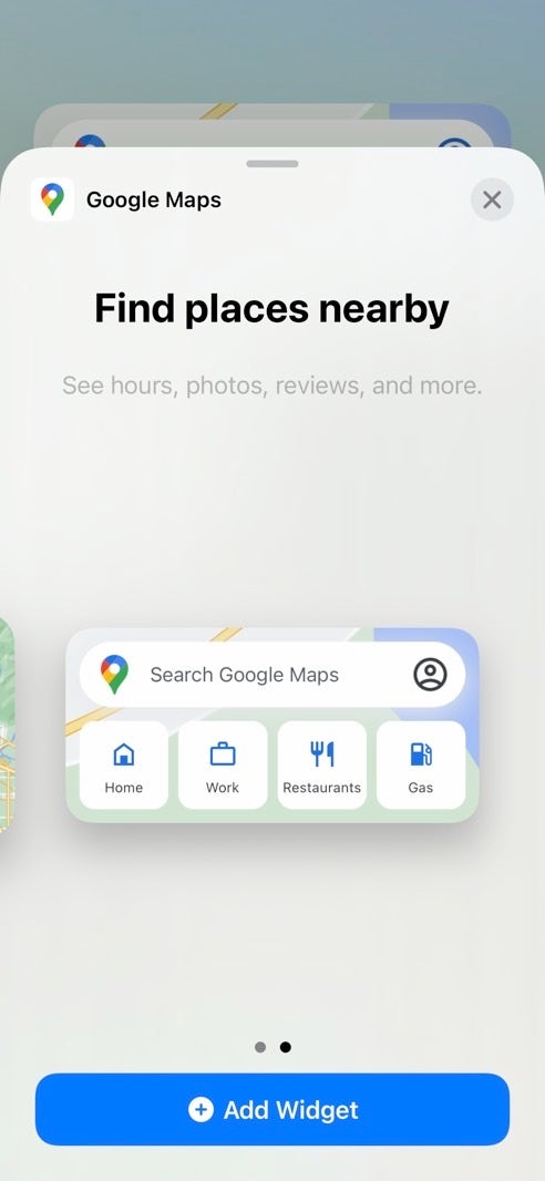 Google Maps iOS widget helps you quickly find the location of a place that you're looking for - New Google Maps widgets now available for iPhone