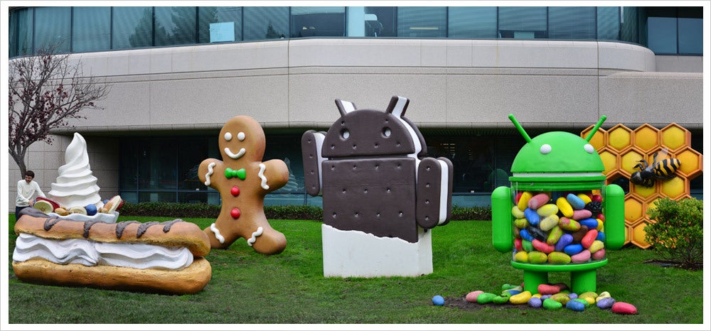 Past versions of Google, including Gingerbread, are memorialized at the Googleplex in Mountain View, California - Phones running Android 2.3.7 or older will be banned from Google accounts starting next month