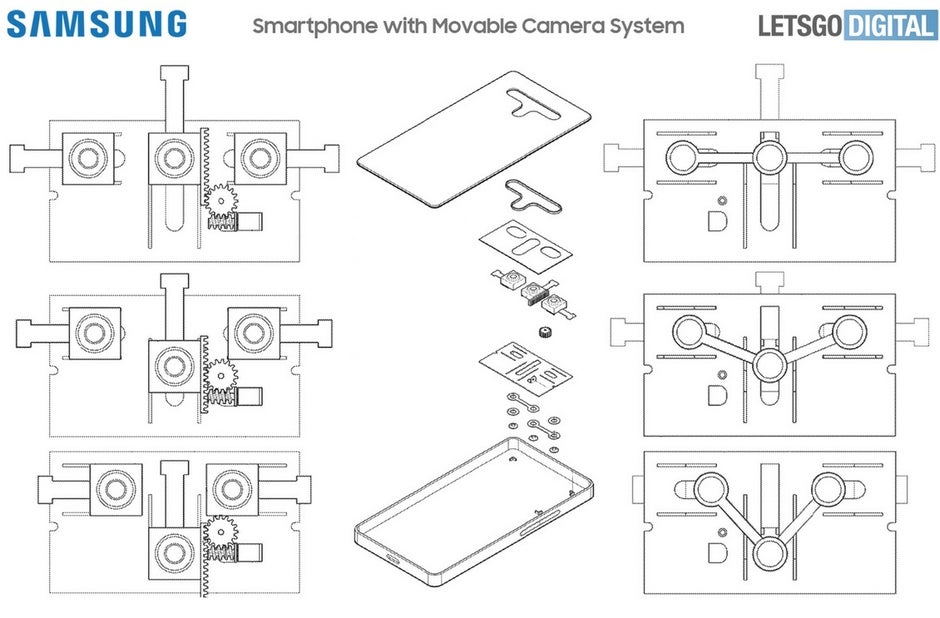 Images from Samsung's patent application. Credit LetsGo Digital - Samsung Galaxy S22 line might use this system to improve low-light photos and portraits