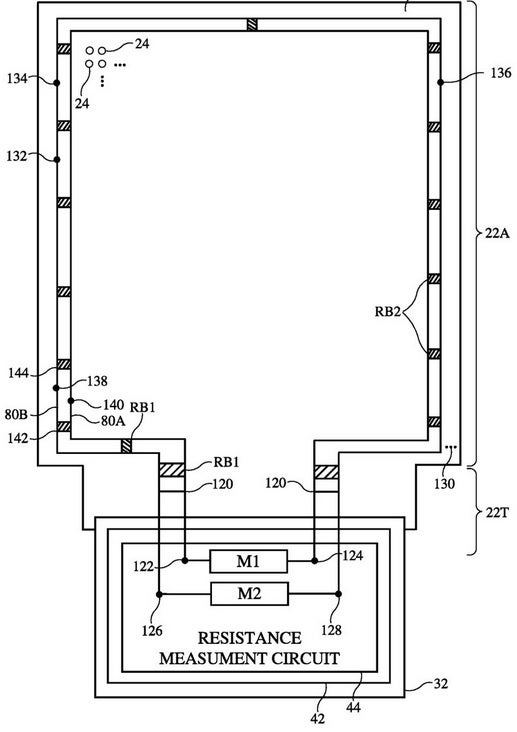 Drawing from new patent awarded Apple for a screen crack detector - Apple develops system that alerts iPhone users when their screens are cracked