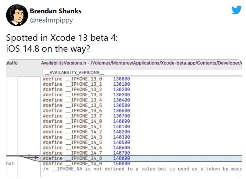 Developer finds a sign that Apple might be planning to release iOS 14.8 before iOS 15 - Apple could release surprise update before dropping iOS 15 next month