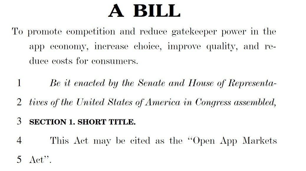 Today it&#039;s just a bill on Capital Hill. Tomorrow, it could be a law - Apple faces big time changes to iOS and the App Store if this proposed bill becomes law