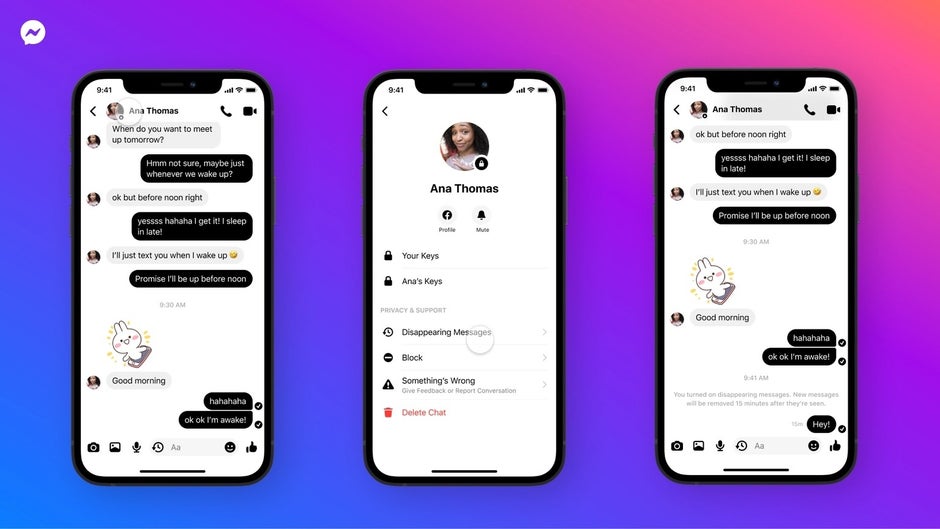 Messages can now be removed in as fast as 5 seconds and in as long as 24 hours - End-to-end encryption now covers Messenger video and audio calls