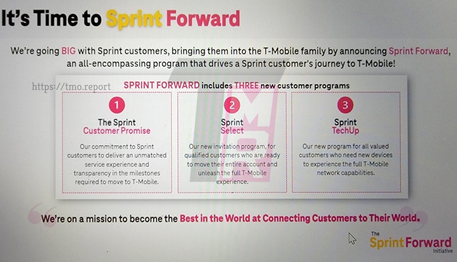 The three pillars of T-Mobile's upcoming Sprint Forward Initiative program for legacy subscribers - Here's how T-Mobile will make you switch from Sprint: free 5G phones and plan discounts