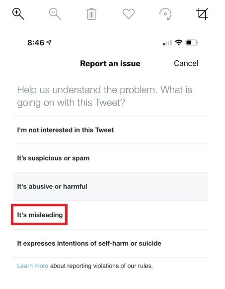 Twitter is testing a way for users to flag misleading tweets - Twitter users can now report misleading tweets