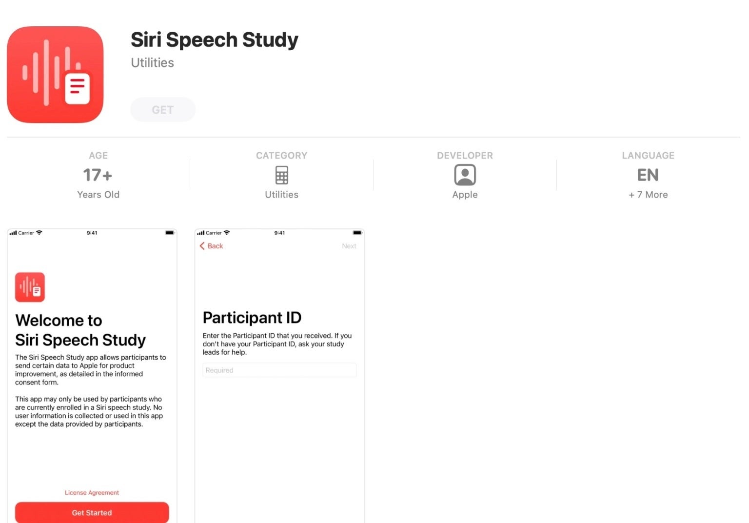 The Siri Speech Study app is available by invitation only - Apple launches new app that could help Siri gain on Google Assistant