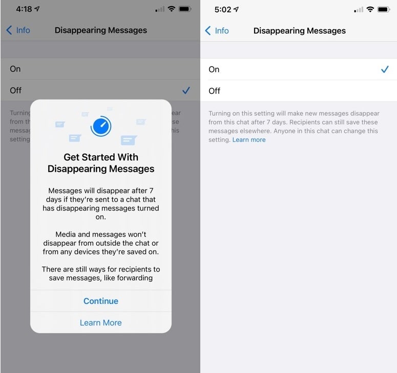 WhatsApp users can currently have selected chats disappear after seven days - Galaxy Z Fold 3, Galaxy Z Flip 3 to get first crack at updated WhatsApp feature