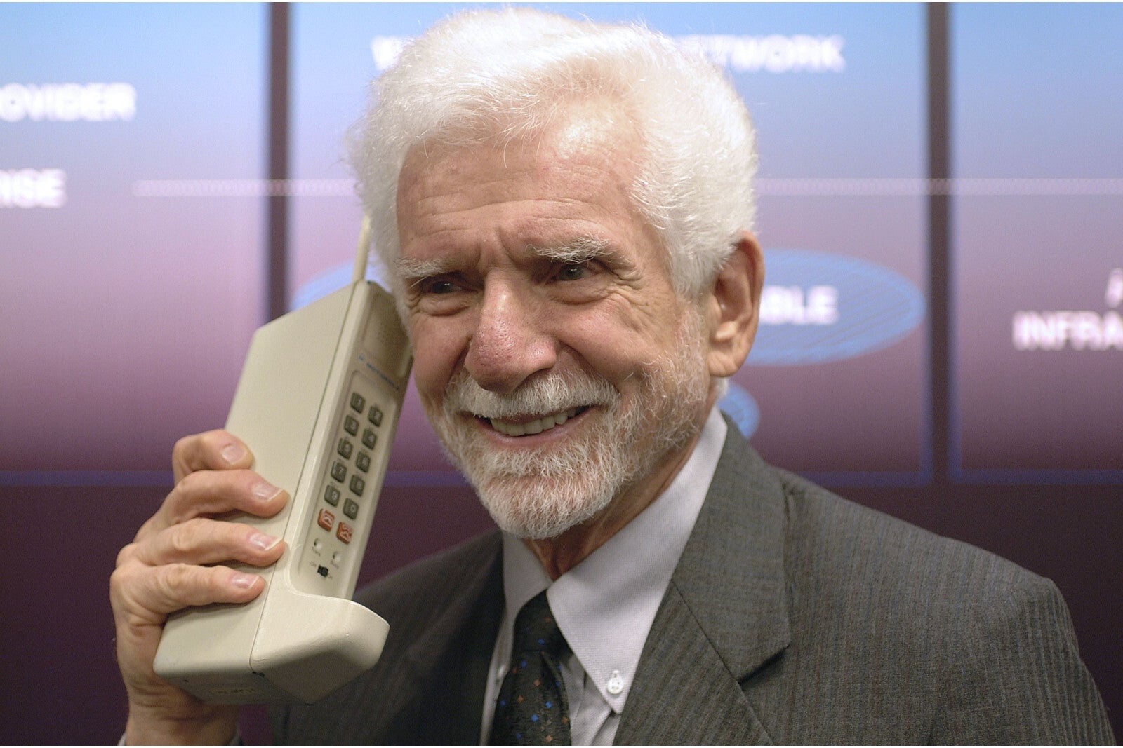 Marty Cooper made the very first cell phone call - after he invented them