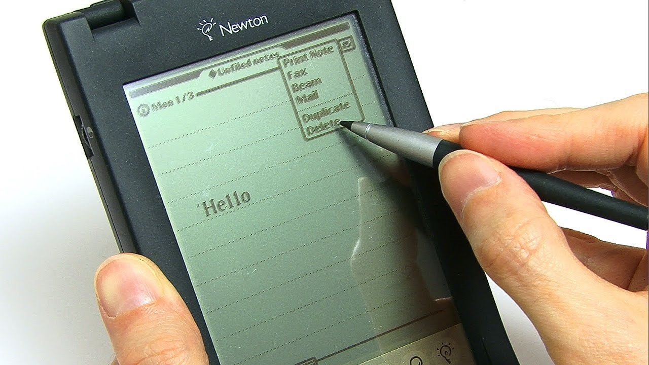 The Apple Newton PDA was a swing and a miss for Steve Jobs - Apple CEO Tim Cook is about to receive a $740 million award