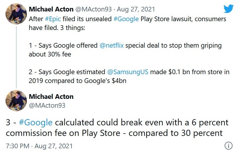 MLex's Michael Acton says Google breaks even taking only 6% of in-app payments - Google needs to copy Apple to extricate itself from its Play Store mess