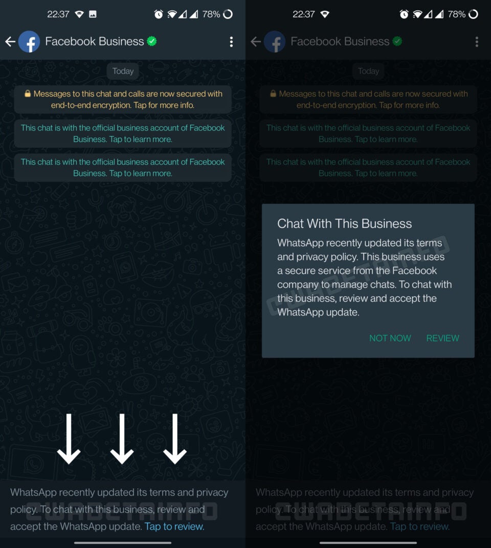 Accepting WhatsApp&#039;s new privacy policy will reportedly be optional (unless you chat with a Business account)