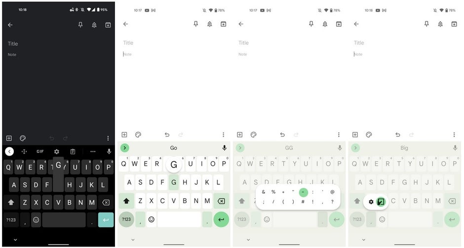 Android 12 will replace some of the squares and rectangles used on Gboard with circles - Google says that with Android 12, it's hip to be round