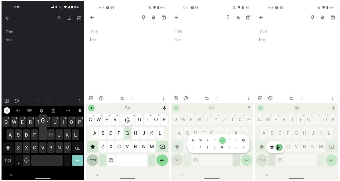 Android 12 will replace some of the squares and rectangles used on Gboard with circles - Google says that with Android 12, it&#039;s hip to be round