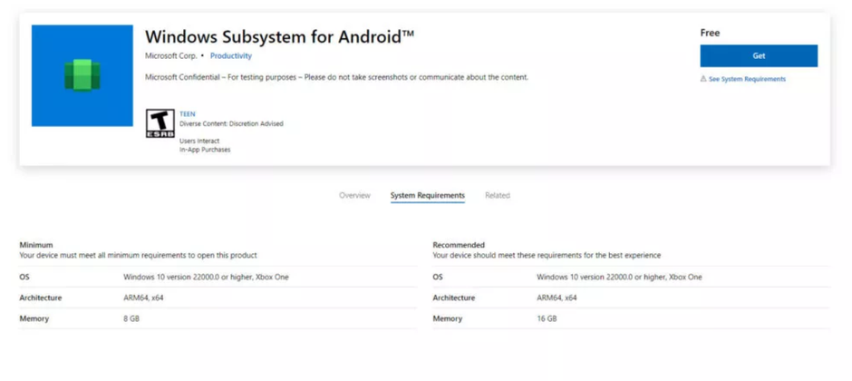 Windows Subsystem for Android screenshot - Is Android app support coming to Microsoft's Xbox?