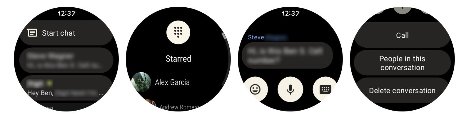 New Material You look for Google Messages in Wear OS 3. Credit-9to5Google - Google Messages gets redesigned in Wear OS