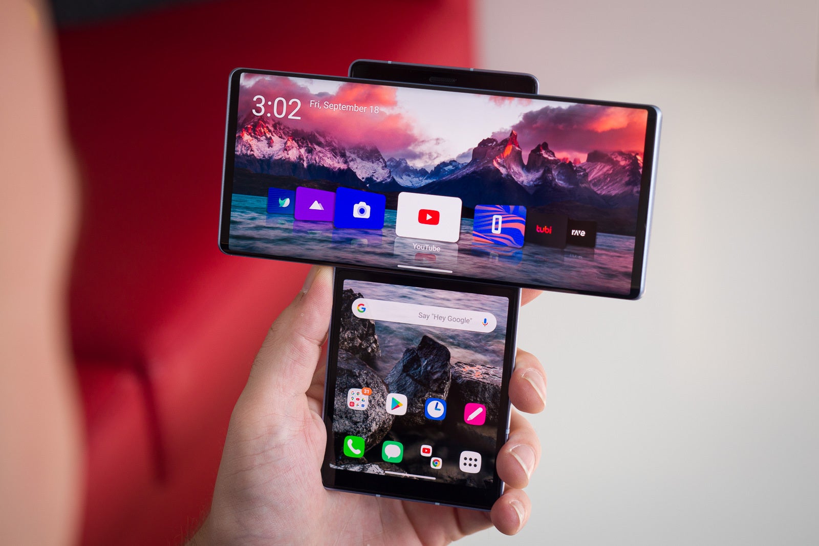 LG was famous for its smartphone experiments. Here we see the LG Wing with its two displays - LG announces foldable display coating that is as hard as glass, reduces creasing